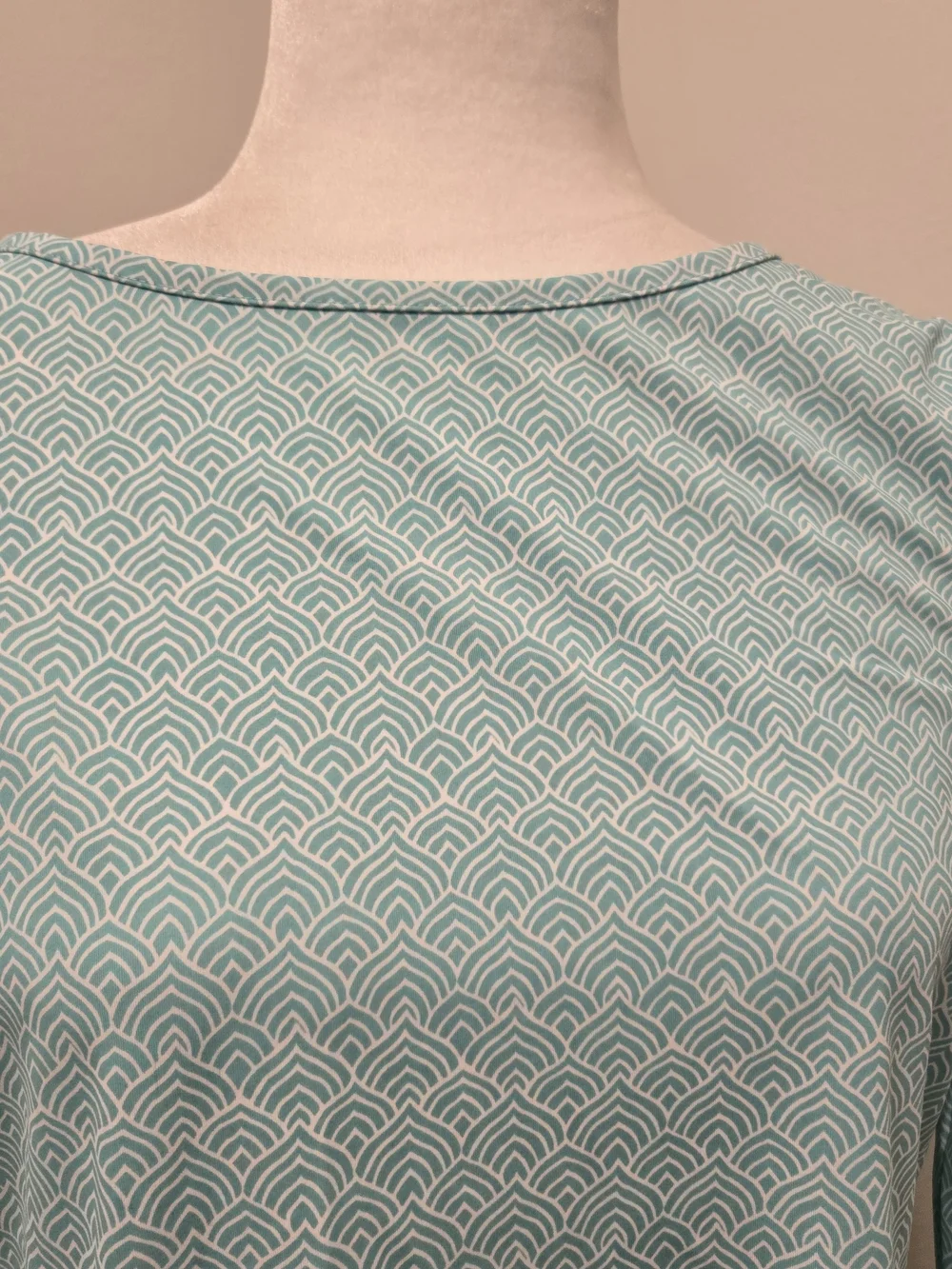 Cabana Life Aqua and Navy Geometric Dress - Picture 4 of 8